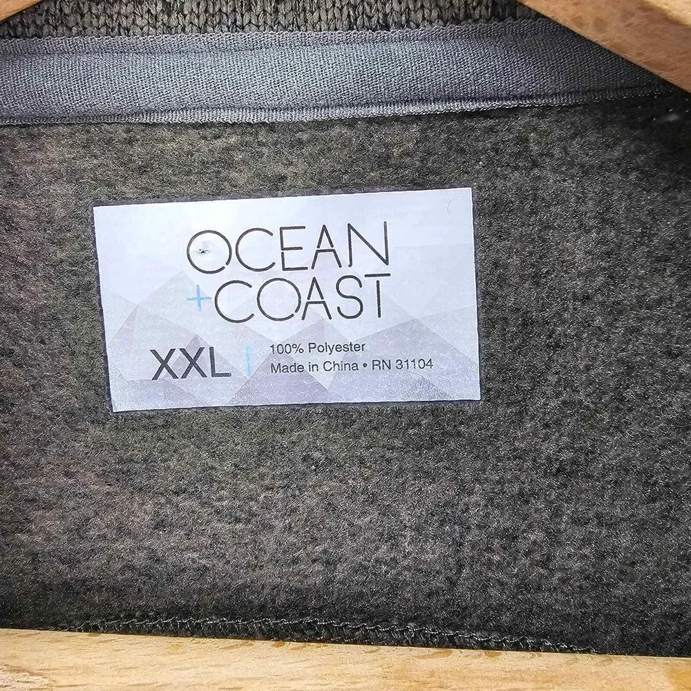 Ocean + Coast Full Zip Olive Jacket Men's Size XXL